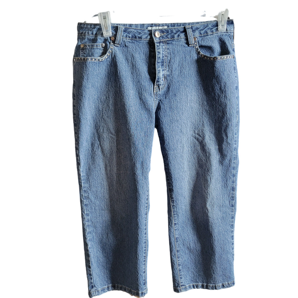 Mattina T Jeans Size 13 14 Medium Wash 5 pockets Embroidered pockets‎